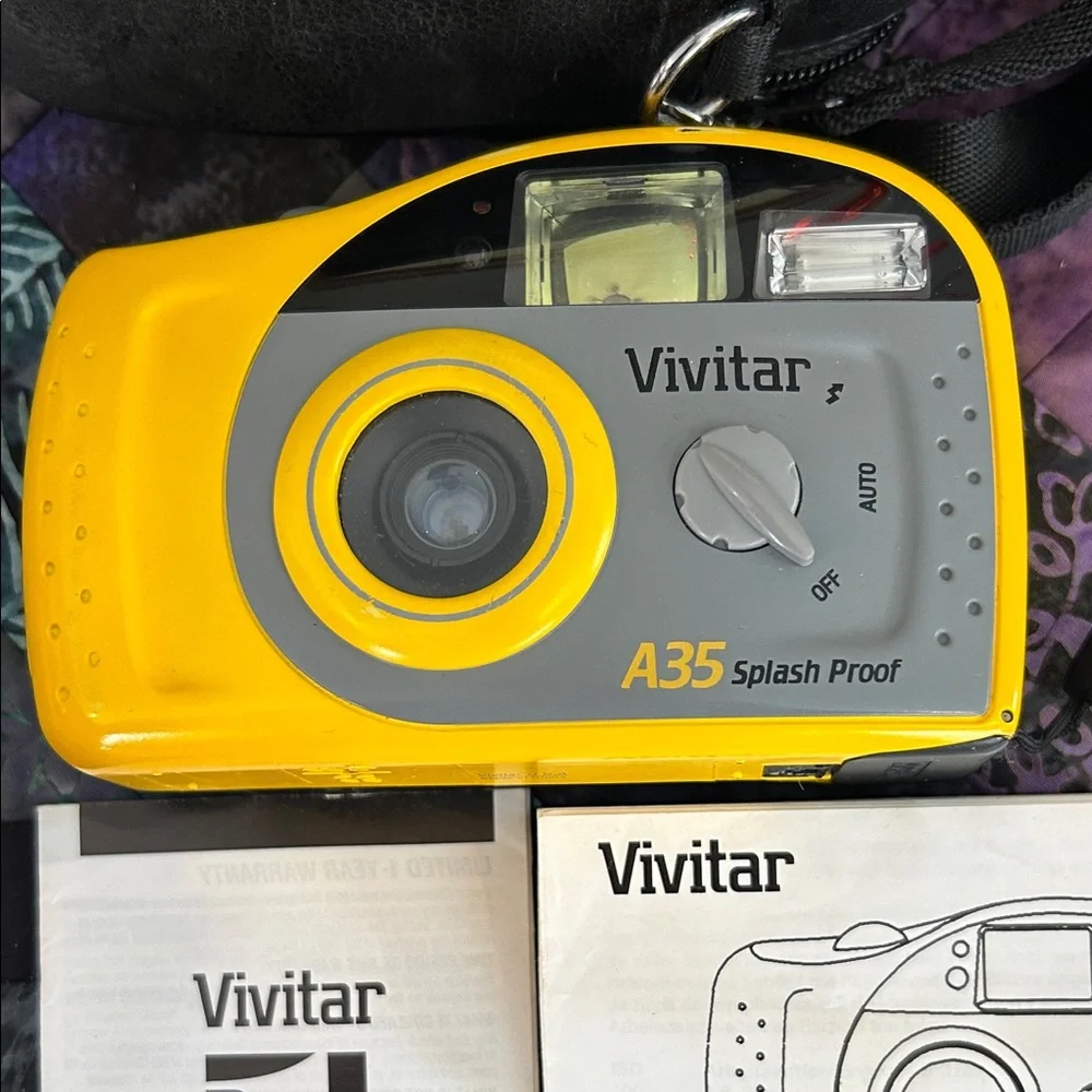A35 Splash Proof Vivitar Yellow Camera